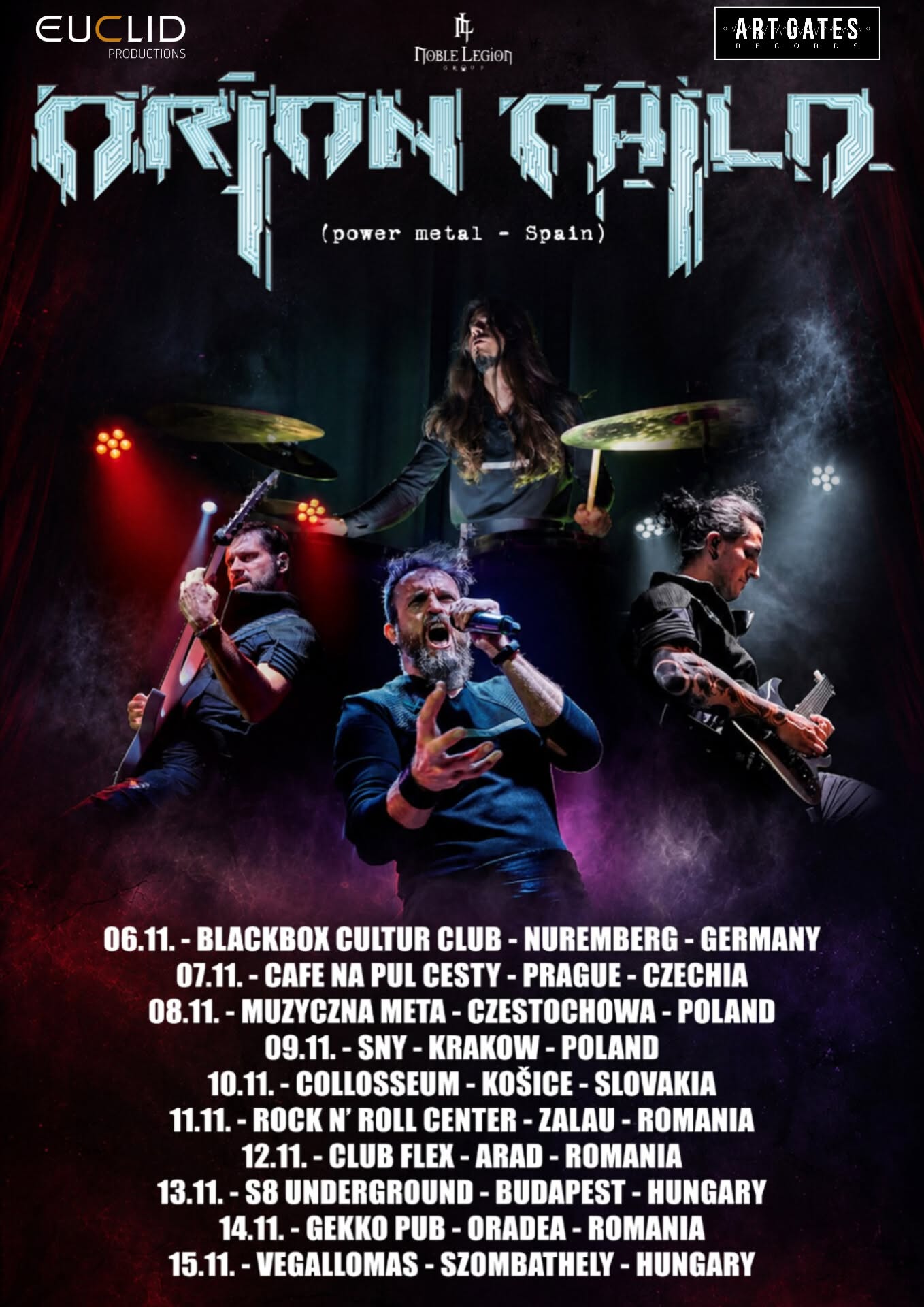 Fechas de la próxima gira europea de Orion Child