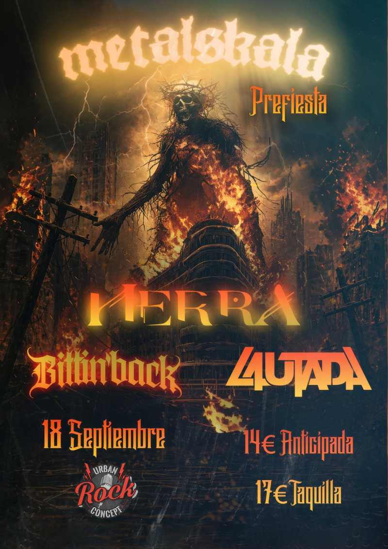 El 18 de septiembre Prefiesta del Metalskala Fest en Urban Rock Concept
