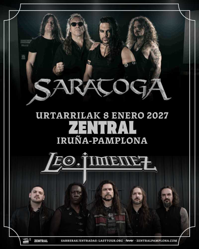 Saratoga y Leo Jiménez juntos en concierto en Pamplona el 8 de enero