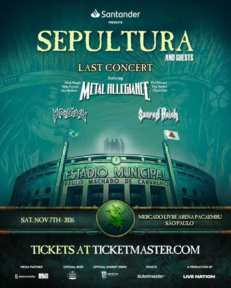 El sábado 7 de noviembre Sepultura da su último concierto en São Paulo (Brasil)