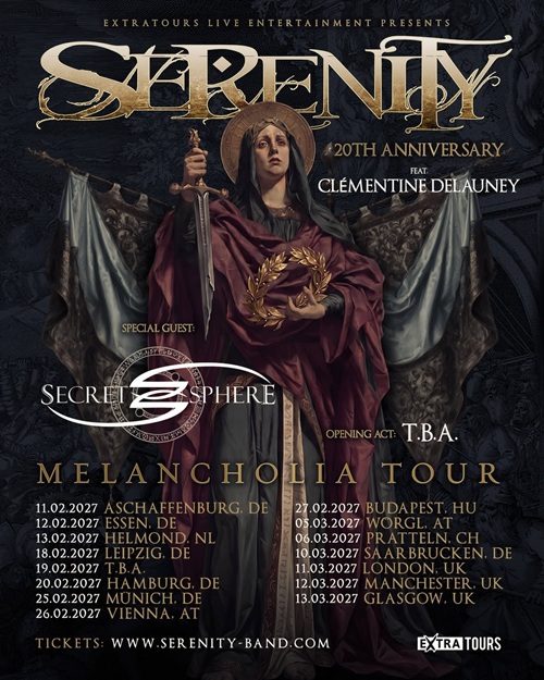 Fechas del Melancholia Tour de Serenity (20th Anniversary)