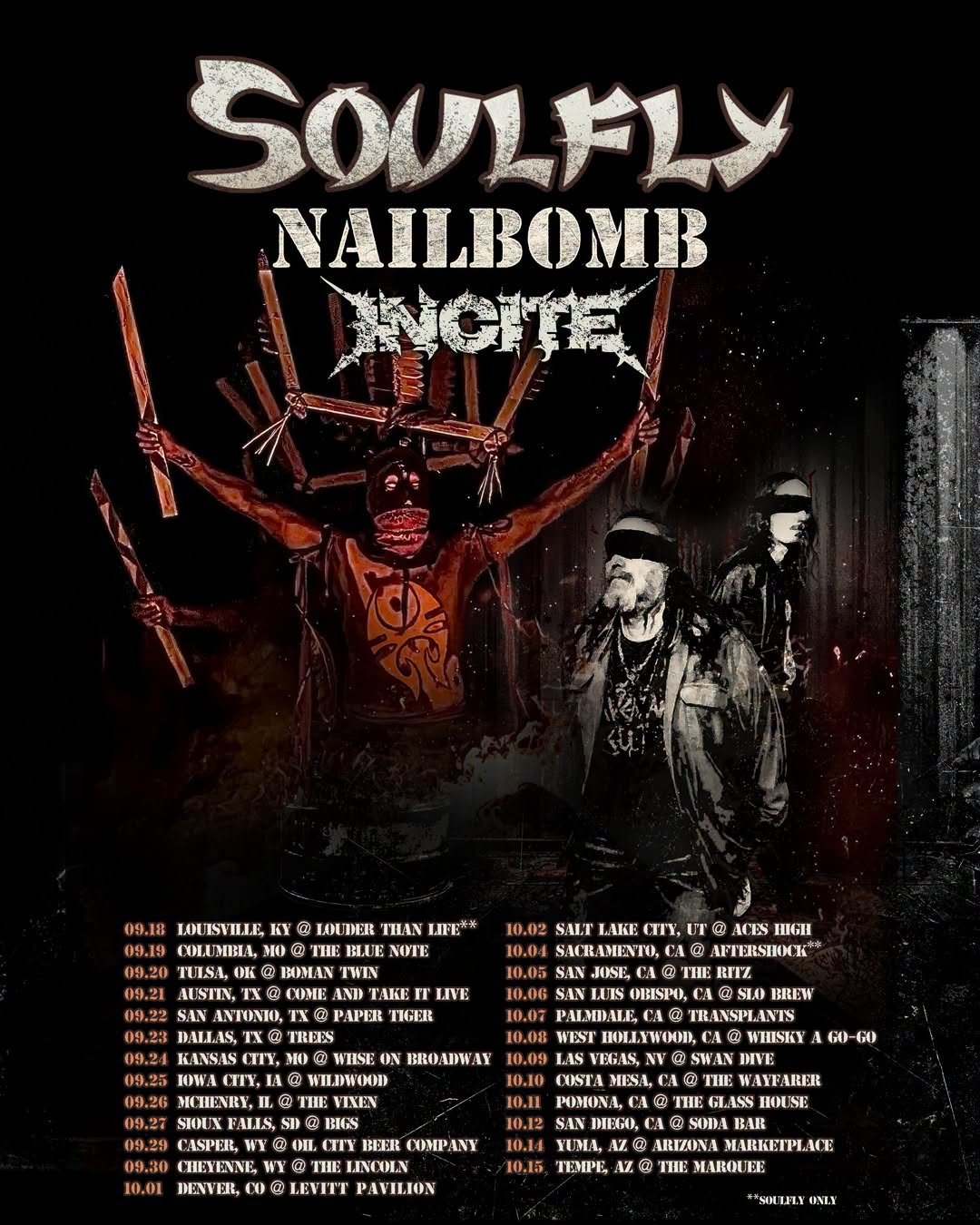 Soulfly fechas de su tour europeo