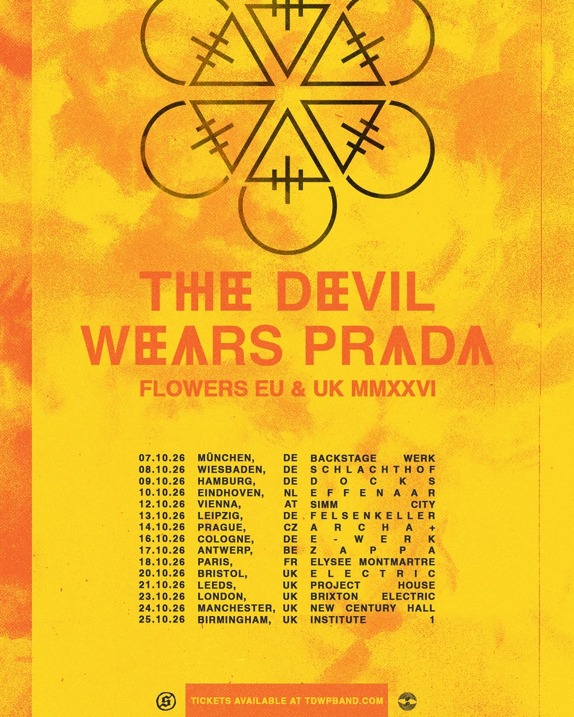 Fechas del tour europeo 2026 de los norteamericanos The Devil Wears Prada