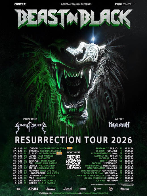 La banda de Power Metal melódico Beast In Black está preparando su gira «Resurrection Tour» por Europa