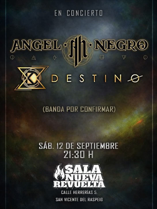 Ángel Negro  promete una potente noche de heavy metal, para septiembre, en Alicante.