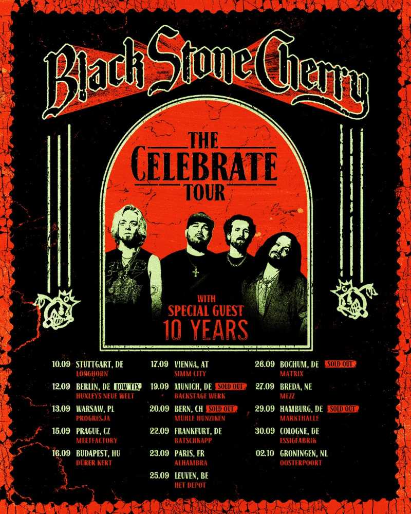 Black Stone Cherry suma fechas su «The Celebrate Tour» y nuevo single