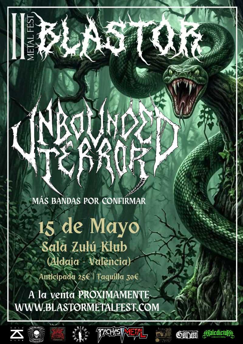 Unbounded Terror primera confirmación del Blastor Metal Fest II