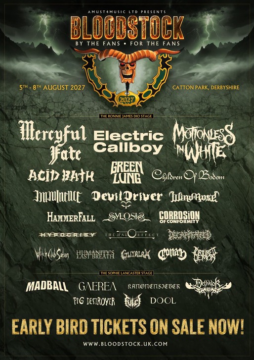 Bloodstock Open Air desvela su primera lista de confirmaciones para la edición de 2027.