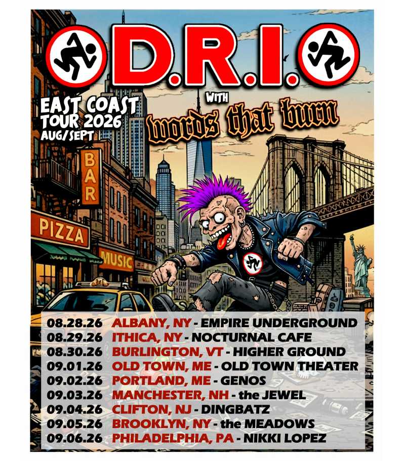 D.R.I. hace un repaso a sus conciertos pendientes en 2026