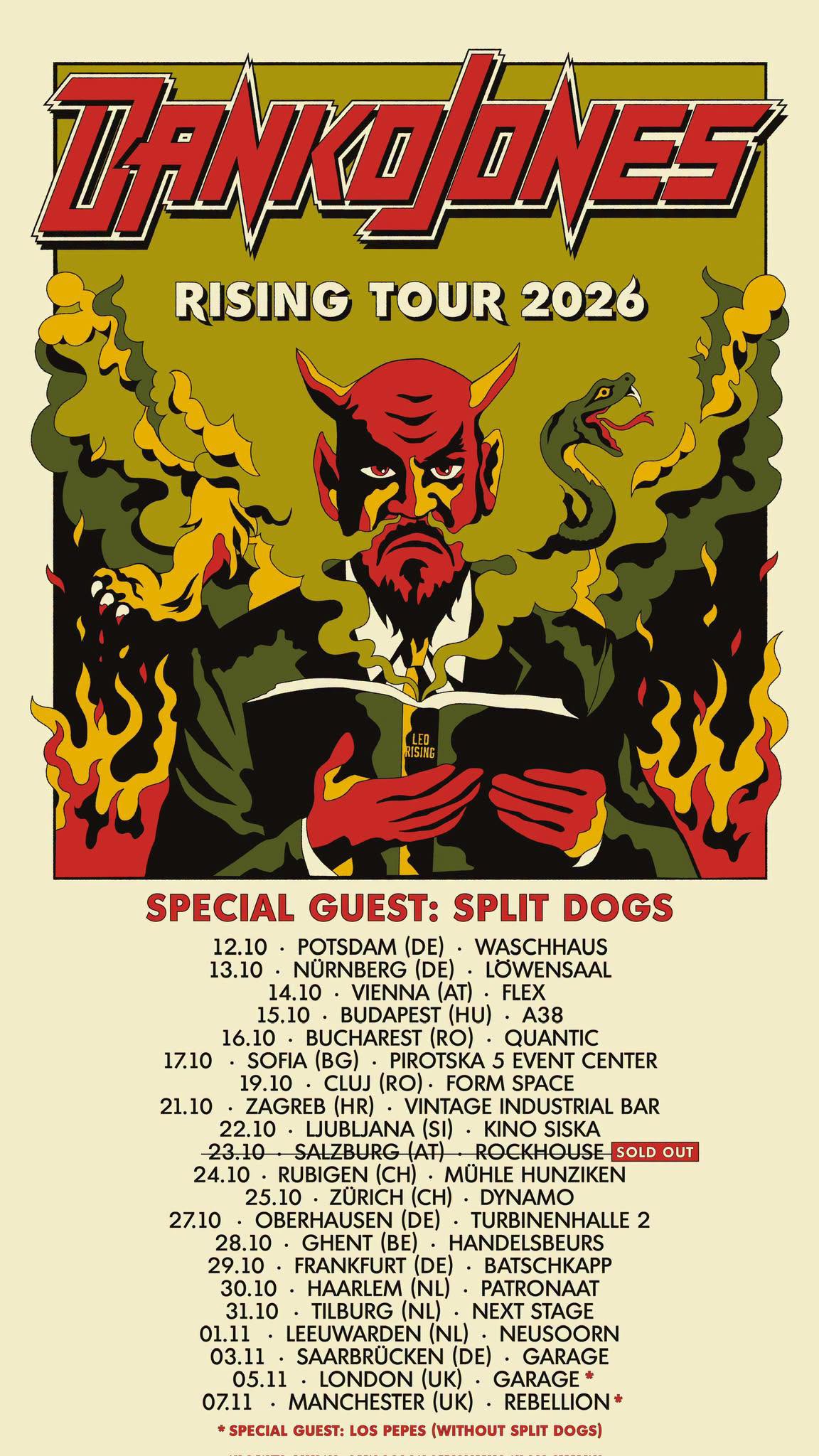 Fechas tour europeo de Danko Jones
