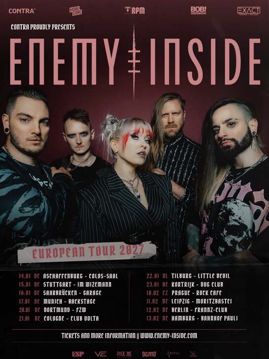 Enemy Inside anuncia su gira europea para principios de 2027.