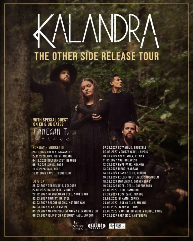 Fechas del tour europeo de Kalandra presentando su nuevo trabajo «The Other Side»