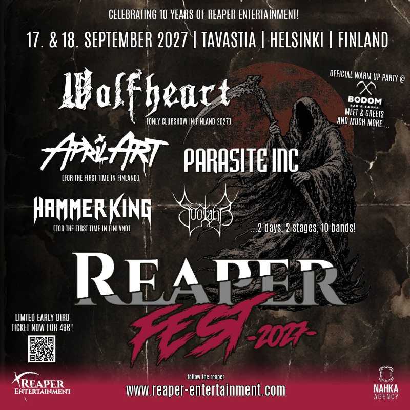 El Reaper Fest 2027 en Finlandia en septiembre de 2027