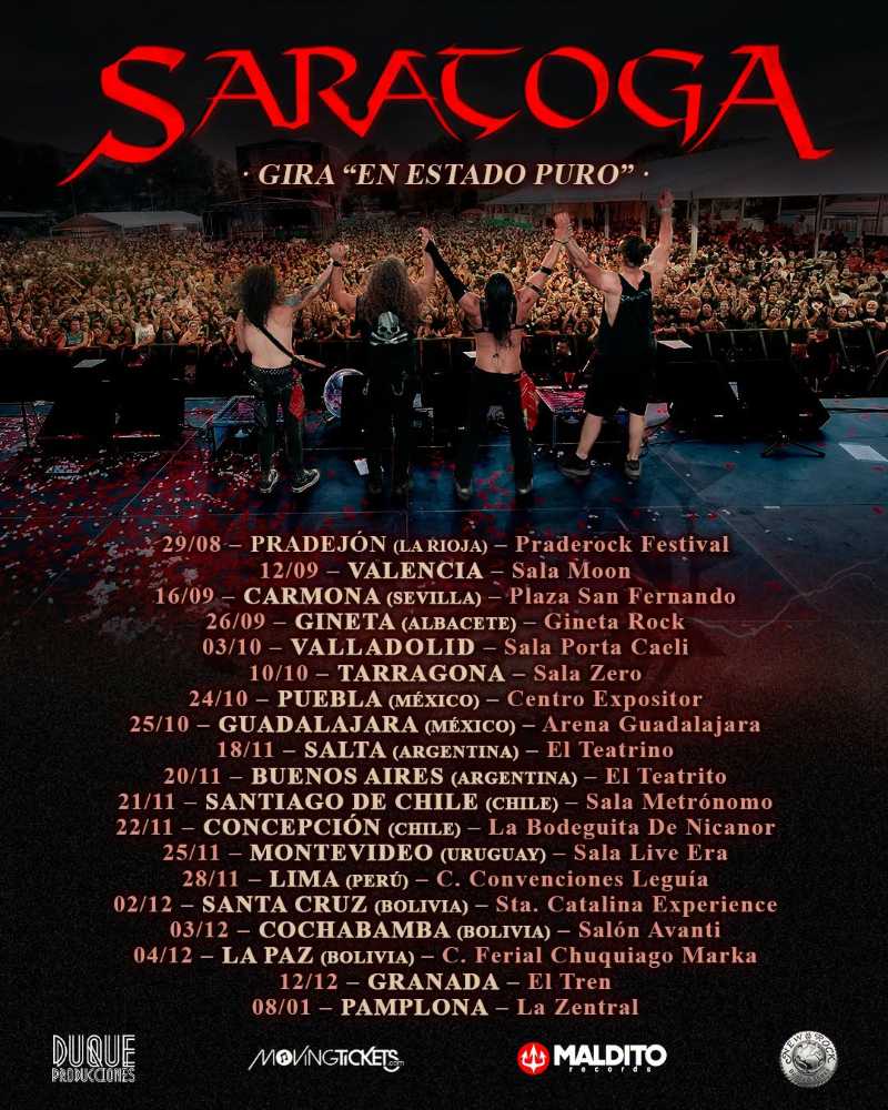 Saratoga actualiza las fechas de su gira “En Estado Puro”