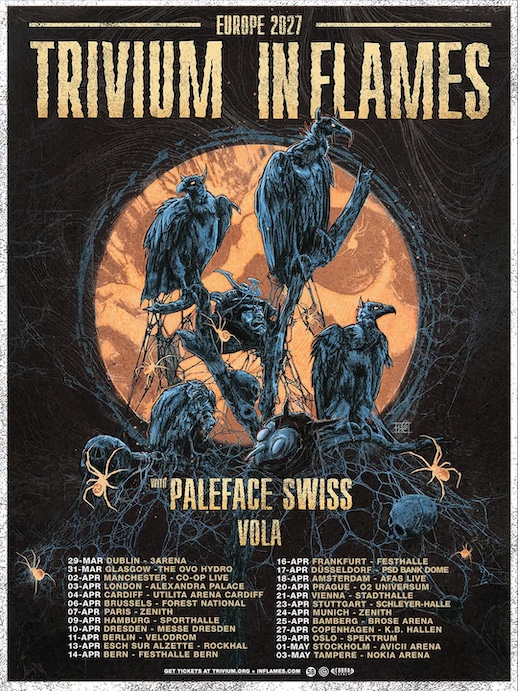 Fechas de la gira europea conjunta de Trivium e In Flames