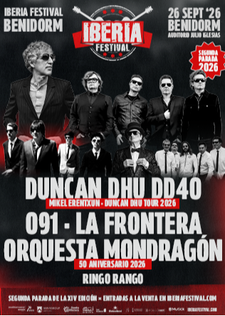 El Iberia Festival 2026 completa su cartel para su edición de septiembre en Benidorm con una histórica lista de bandas del pop-rock nacional.