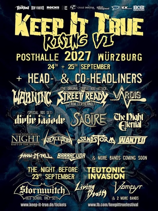 Keep It True Rising VI revela sus primeras confirmaciones para su regreso a Würzburg en 2027.