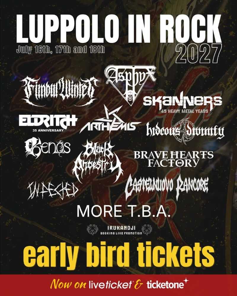 Primer avance de bandas para el Luppolo in Rock 2027 de Italia