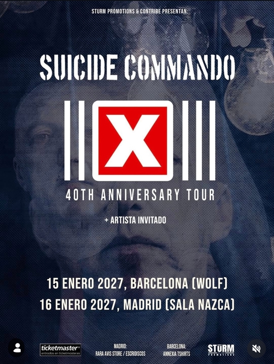 Suicide Commando celebrará cuatro décadas de historia musical con dos conciertos en España en 2027.