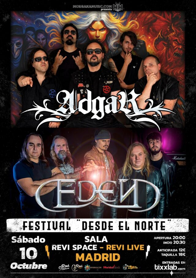 Eden y Adgar se presentarán en Madrid a mitad de octubre en los Estudios ReviRock