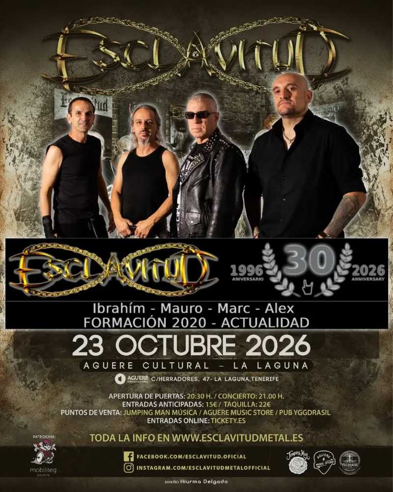 Concierto de 30 aniversario de Esclavitud en La Laguna