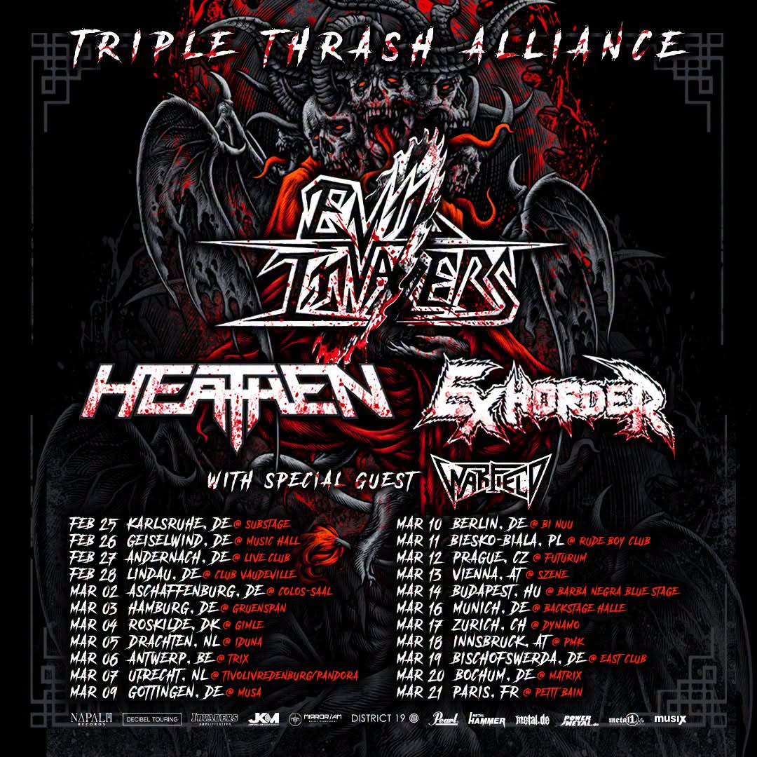Evil Invaders, Heathen y Exhorder unirán fuerzas para una gira europea