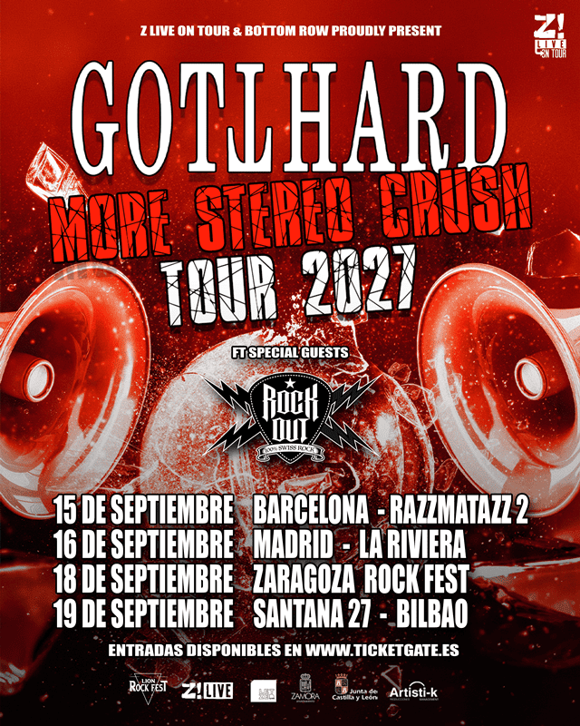 Los suizos Gotthard anuncian cuatro conciertos en España en septiembre de 2027