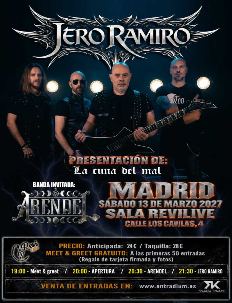 Concierto presentación de Jero Ramiro en Madrid el 13 de marzo de 2027