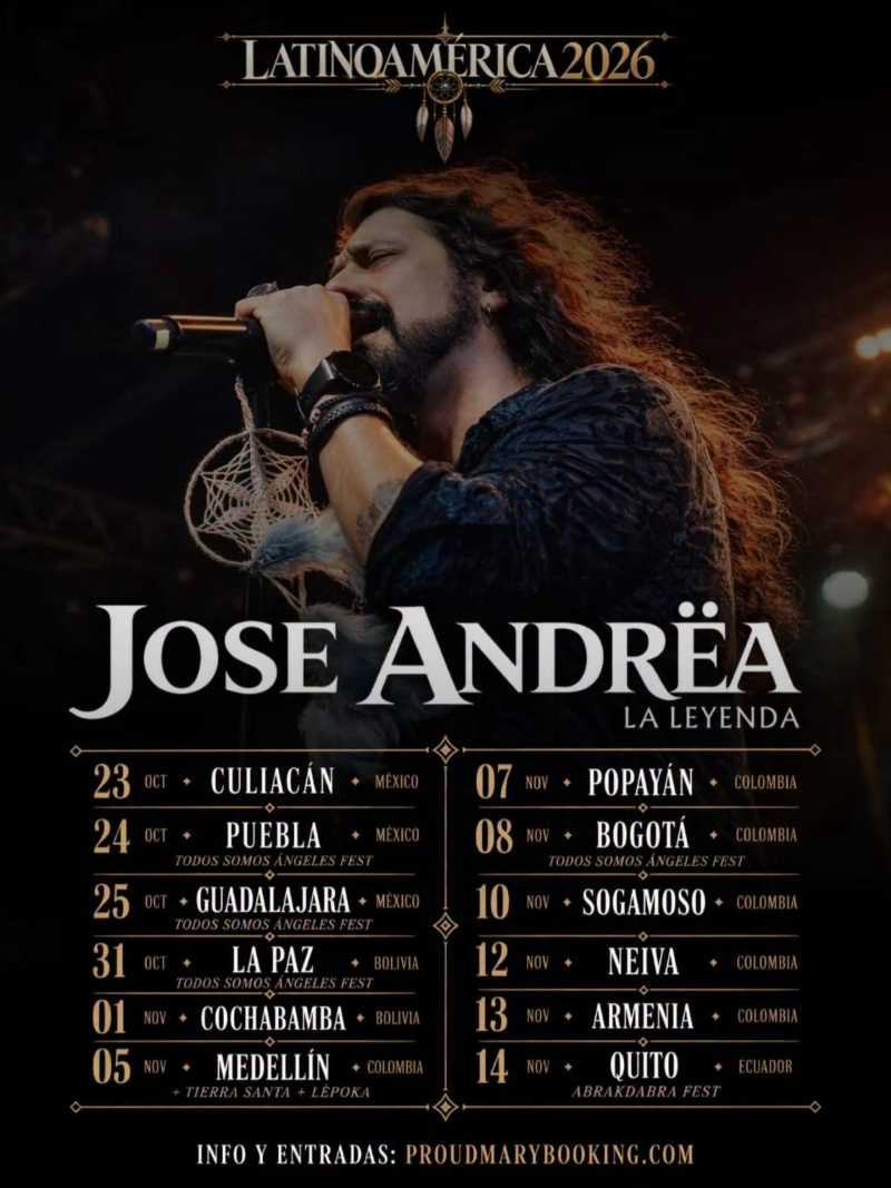 Fechas latinoamericanas de Jose Andrëa este otoño