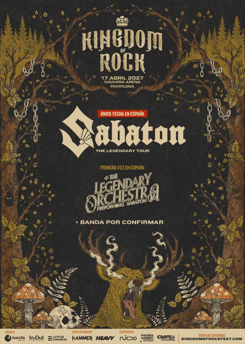 El Kingdom Of Rock 2027 confirma a Sabaton  y The Legendary Orchestra