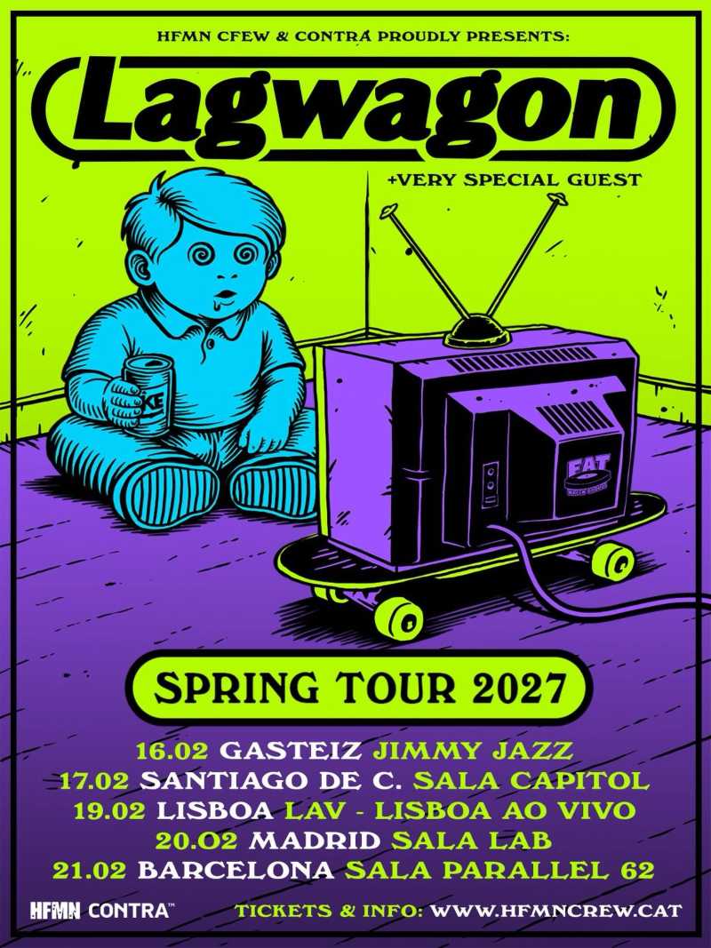 Lagwagon vuelven en gira a España en febrero de 2027