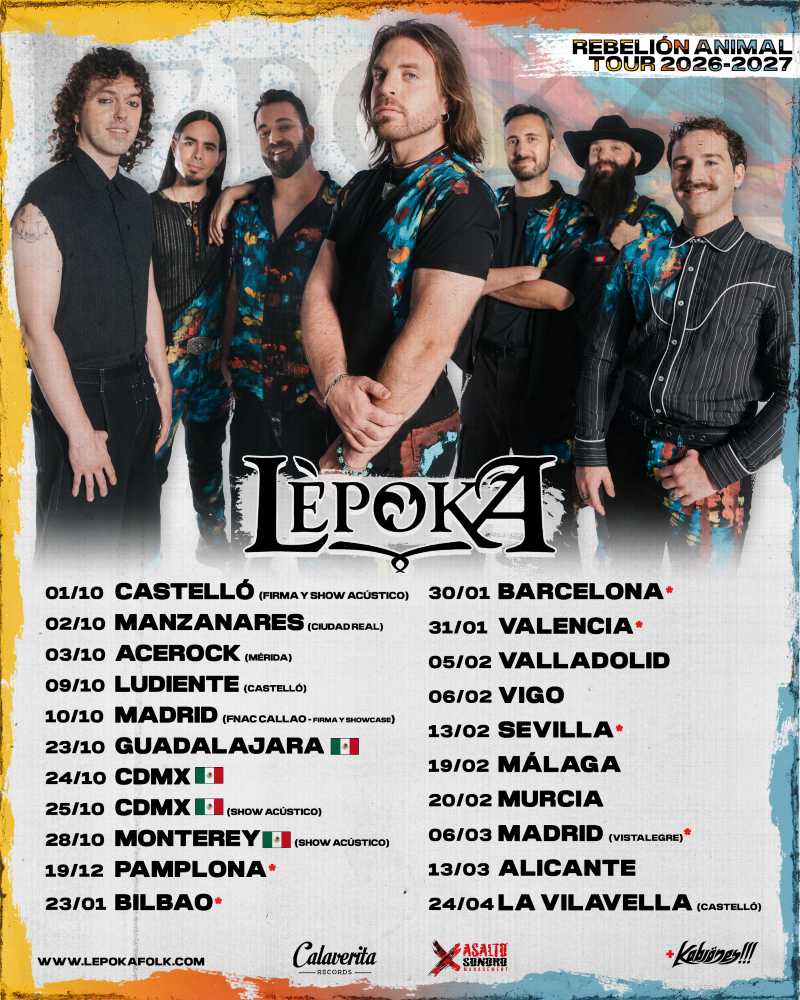 Lèpoka presenta video y las fechas de su gira «Rebelión Animal Tour 2026-2027»