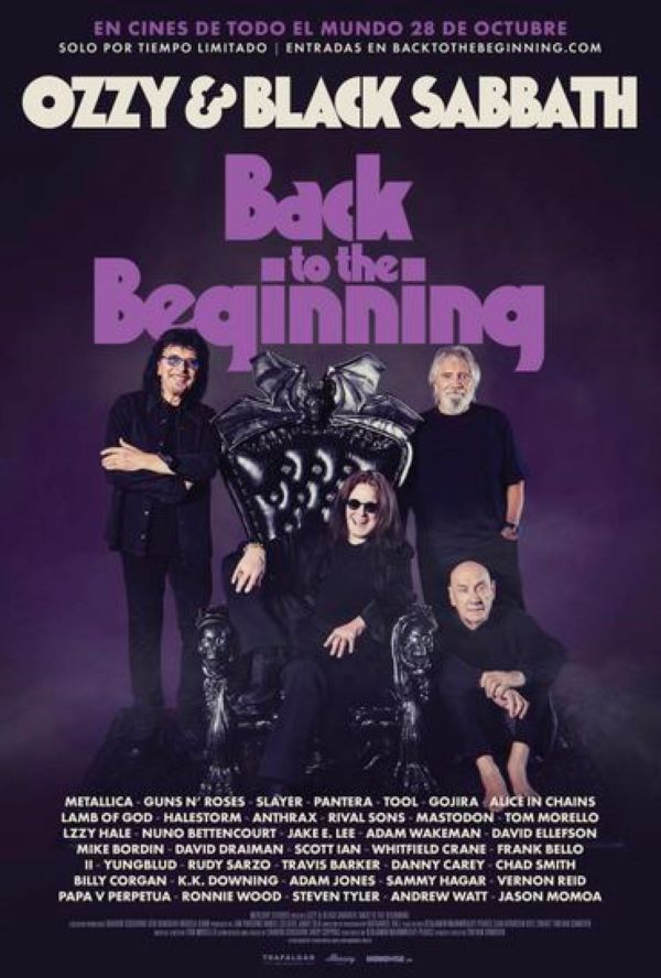 Se ha publicado el tráiler del evento cinematográfico mundial «Ozzy & Black Sabbath: Back To The Beginning».