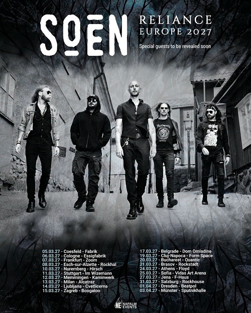 Fechas de la gira europea 2027 de Soen