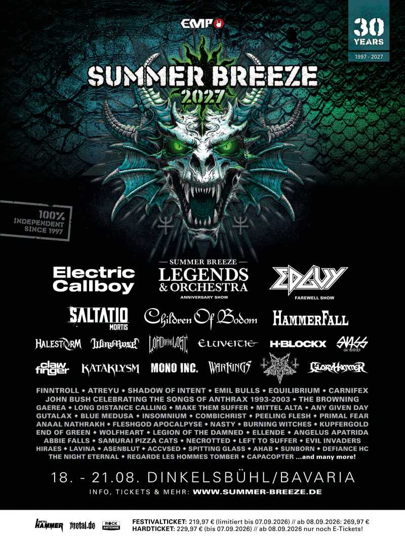 El Summer Breeze Open Air 2027 ha anunciado buena parte del cartel de su próxima edición