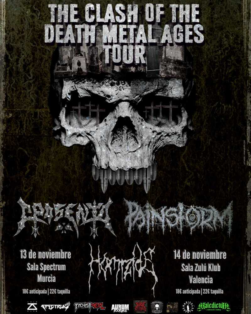Aposento encabeza la gira ‘The Clash of the Death Metal Ages Tour’ en Murcia y Valencia