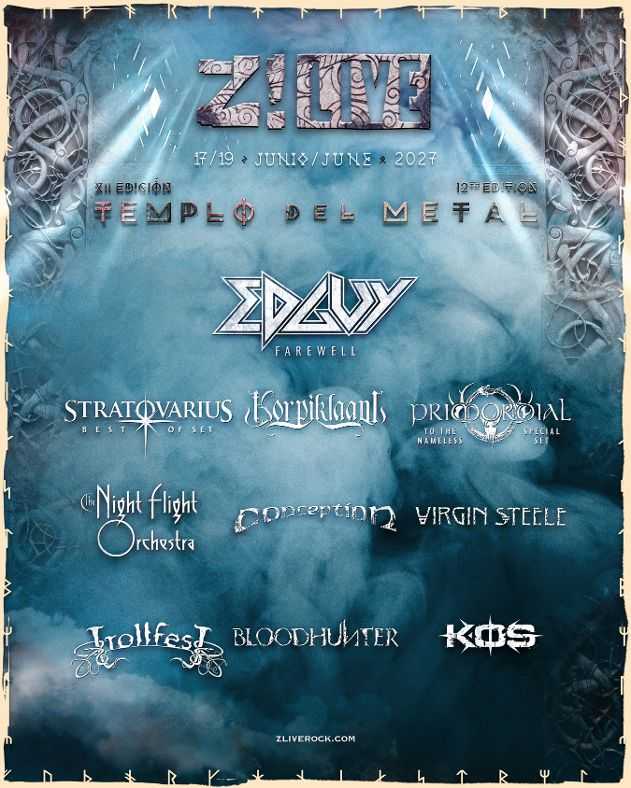 Anuncio de las primeras confirmaciones del Z! Live Rock Fest 2027