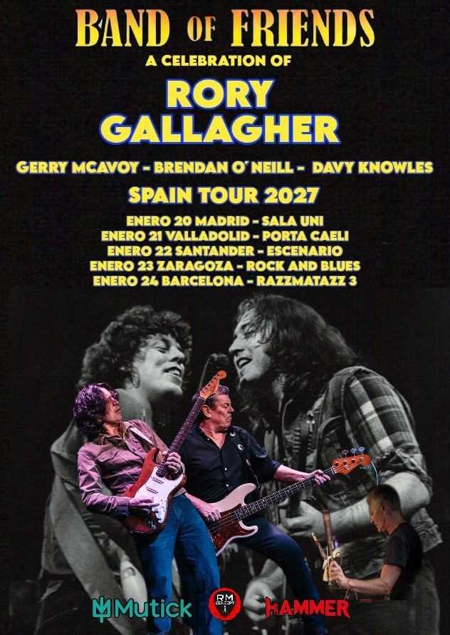 Nueva gira española de Band Of Friends, la esencia de Rory Gallagher