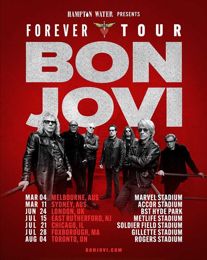 Bon Jovi presenta las primeras fechas del «Forever Tour 2027»