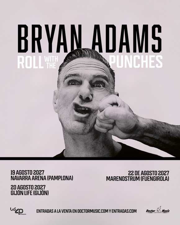 Bryan Adams confirma conciertos en Pamplona, Gijón y Fuengirola para verano de 2027