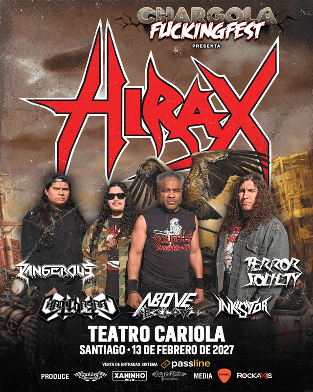 El grupo thrasher Hirax encabezará una nueva versión del Chargola Fuckingfest en el Teatro Cariola