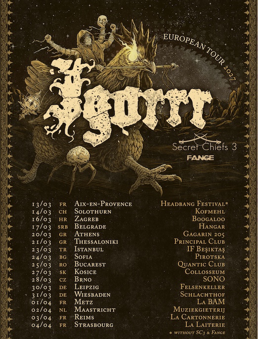 Fechas del tour europeo de Igorr