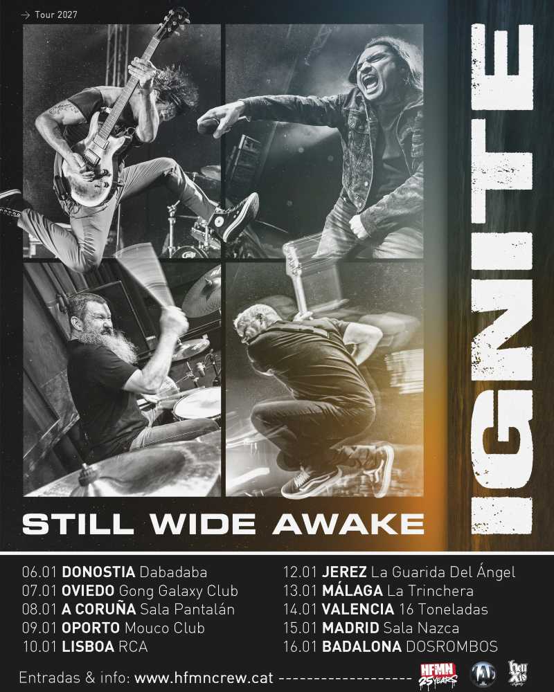 Confirmada la extensa gira española de Ignite para enero del 2027