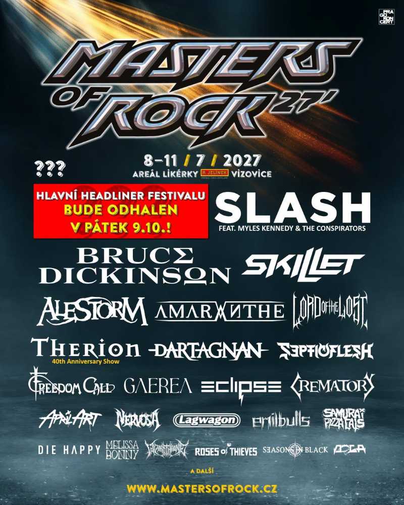 Slash feat Myles Kennedy & The Conspirators será headliner en el Masters of Rock 2027