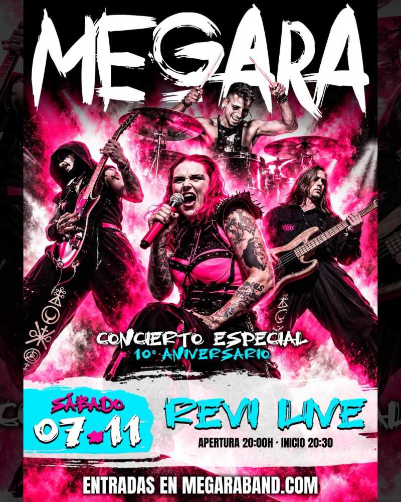 Megara en Madrid el 7 de noviembre de 10 aniversario