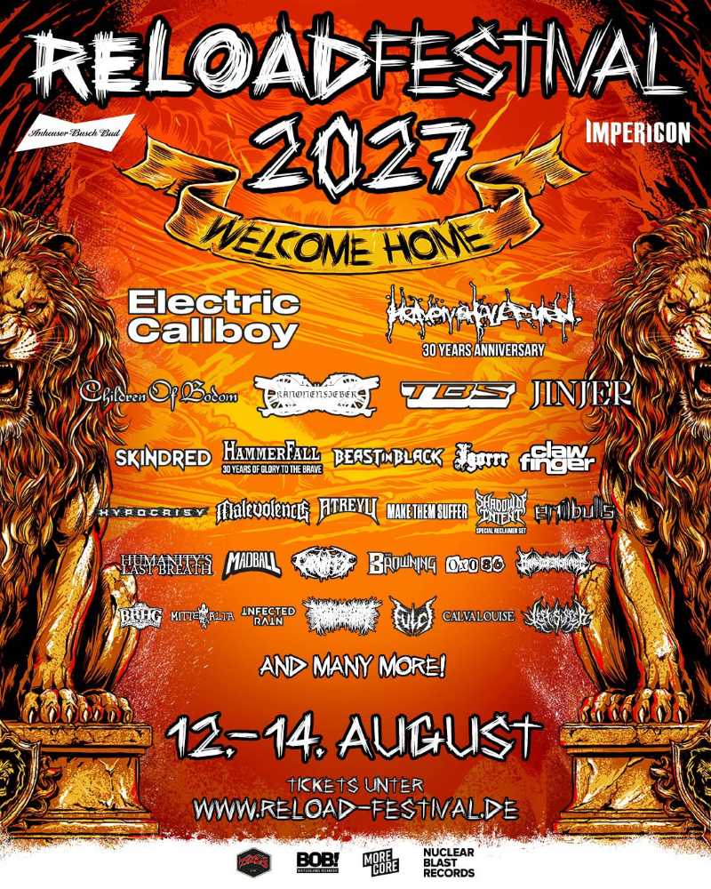 Avance de bandas del Reload Festival 2027 de Alemania