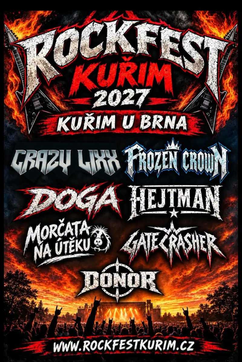 El 22 de mayo el Rockfest Kurim 2027 de la República Checa