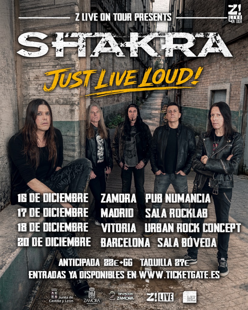 Shakra presentará Just Live Loud en cuatro conciertos en España en diciembre de 2026
