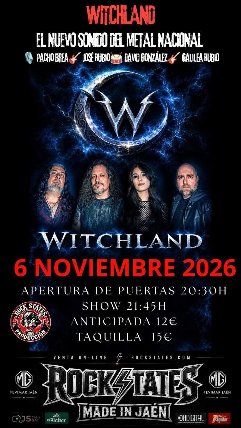 Witchland se presentan en concierto en Jaén el 6 de noviembre