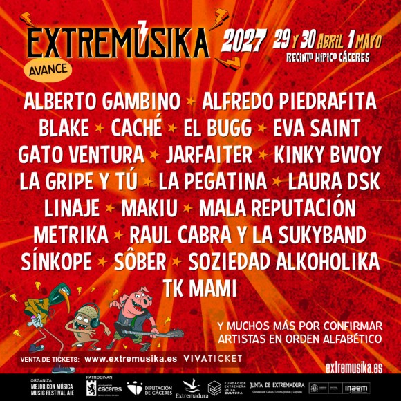 El festival Extremúsika anuncia su primer avance de bandas para su edición de 2027.